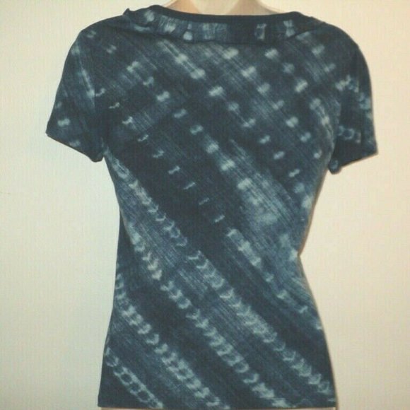 LRL Lauren Jeans Co Top Tie-Dyed Blue Size XS - Picture 2 of 3